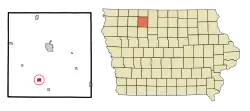 Location of Curlew, Iowa