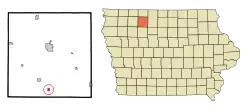 Location of Mallard, Iowa