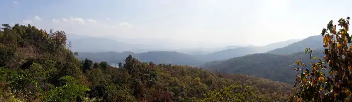 "Autumn" colors during the cool, dry season in Na Muen District, Nan Province
