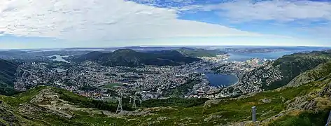 View of Bergen in July