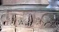 Parapet wall relief sculpture in the Veera Narayana temple at Belavadi