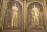 Detail of a fresco depicting the 3 faculties of the soul: intelligence, will and sensitivity