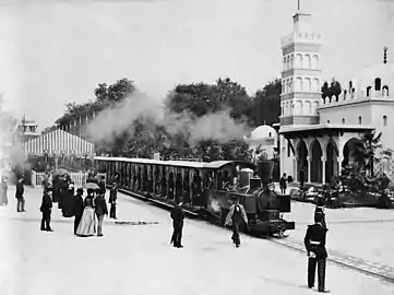 Pavilion of Algeria, with the Exposition train