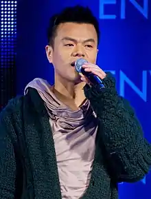 Man using microphone