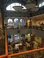 Interior shot of Park Station, a municipal building of Pinellas Park, Florida. The building houses the Chamber of Commerce, dining areas with a deli counter, displays of various historical pieces related to the community, and meeting rooms for various community social groups and clubs.