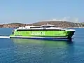 As Highspeed 5 during a docking maneuver at Paros