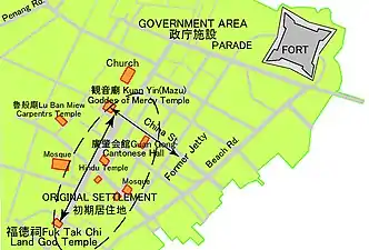 Chinese Settlement in Georgetown, Malaysia, 1991.