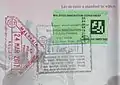 Entry and exit stamps issued at Penang International Airport in a United States passport
