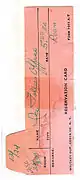 A vintage Penn Sherwood Hotel reservation slip.