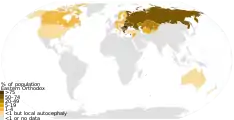 Distribution of Eastern Orthodox
