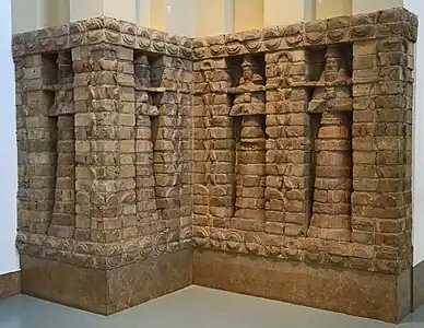 Sumerian façade of the Inanna Temple of Karaindash, Uruk, c.1413 BC, overall height: 211 cm, Vorderasiatisches Museum Berlin, Berlin, Germany