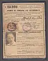 A colonial French driver's license issued in Saigon, Cochinchina, French Indochina that was valid throughout all French territories (1938).