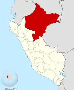 Location of the Department of Loreto in Peru