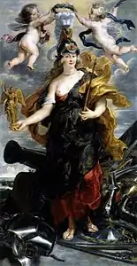 Maria de Medici (1622) by Peter Paul Rubens, showing her as the incarnation of Athena