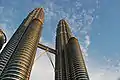 The Petronas Towers from their bases