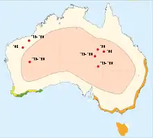 Tasmania and the coast of southeast Australia