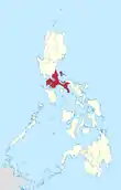 Map of the Philippines highlighting Calabarzon