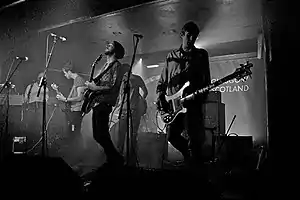 Performing in Glasgow's Oran Mor in 2009.
Photo by Michael Gallacher.