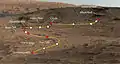 "Pahrump Hills" - Notable places at base of Aeolis Mons (Autumn, 2014).