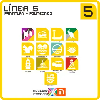 Scheme of the Mexico City Metro Line 5