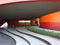 the staircase in the entrance