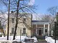 Pittsford's Village Hall was constructed as a home in 1855.  In 1937, the building was remodeled in the colonial revival style and donated to the Village