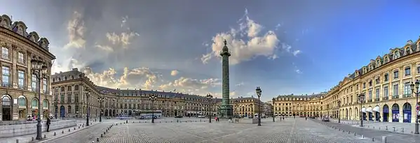 Place Vendôme, Paris, by Jules Hardouin-Mansart, 1699–1706