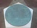 Plaque in Bushy Park marking the USAAF European HQ