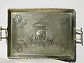 Brass plate circa 1920.