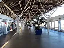 Interior of Terminal 1 station At AirTrain in San Francisco International Airport