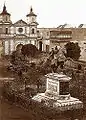 Plaza Bolívar, Lima, with the Our Lady of Charity church in the 1800s.