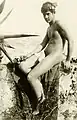 Classic nude portrait of Vincenzo Galdi (1895 ca), at Mergellina, located on the hill of Posillipo