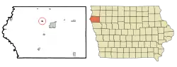 Location of Brunsville, Iowa