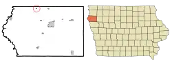 Location of Craig, Iowa