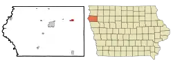 Location in Iowa
