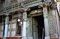 Outside of wooden pol house, Gujarat