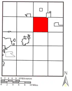 Location of Freedom Township in Portage County