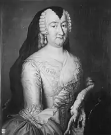 Princess Charlotte Frederica of Nassau-Siegen (1702–1785). Portrait by Christoph Gottfried Ringe, 1751. Foundation Historical Collections of the House of Orange-Nassau, The Hague.