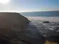 From the cliff top looking south