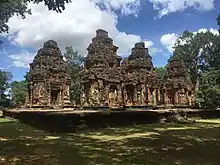 Preah Ko, completed in 879 CE, was a temple made mainly of brick