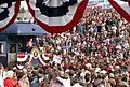 George H. W. Bush conducting a whistle stop tour of Georgia during his 1992 United States presidential campaign
