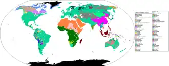 Human language families.