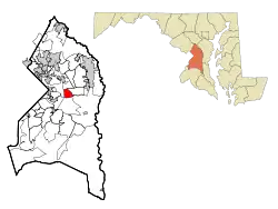 Location of Largo, Maryland