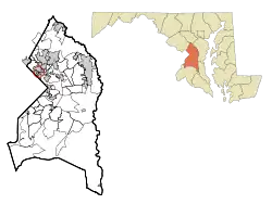 Location of North Brentwood, Maryland