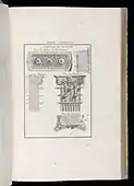 Illustrations of Corinthian pilasters, from Germany, in the Cooper Hewitt, Smithsonian Design Museum from New York City
