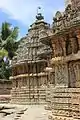 Profile of vesara shikhara (tower) and shrine of Mallikarjuna temple at Basaralu
