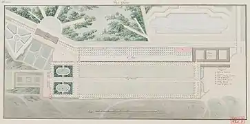 Drawing for the terrace refusing under Napoleon I, by Jean-Baptiste Lepère, c. 1808