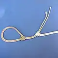 Prusik shackle, with the tail captured by another prusik
