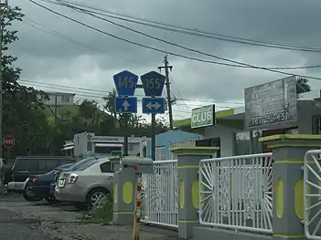 Puerto Rico Highway 145 in Torrecillas, a barrio of Morovis