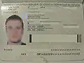 Passport issued from 2000 to 2010, non-biometric